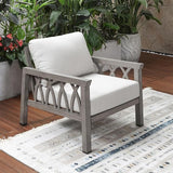Aluminum Outdoor Sofa Chair, Modern Patio Sofa Armchair with Washable Cushions, Weather-Resistant Outdoor Club Chair - Photo 1