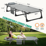 LILYPELLE Folding Outside Chaise Lounge Chair with Mattress - Photo 5