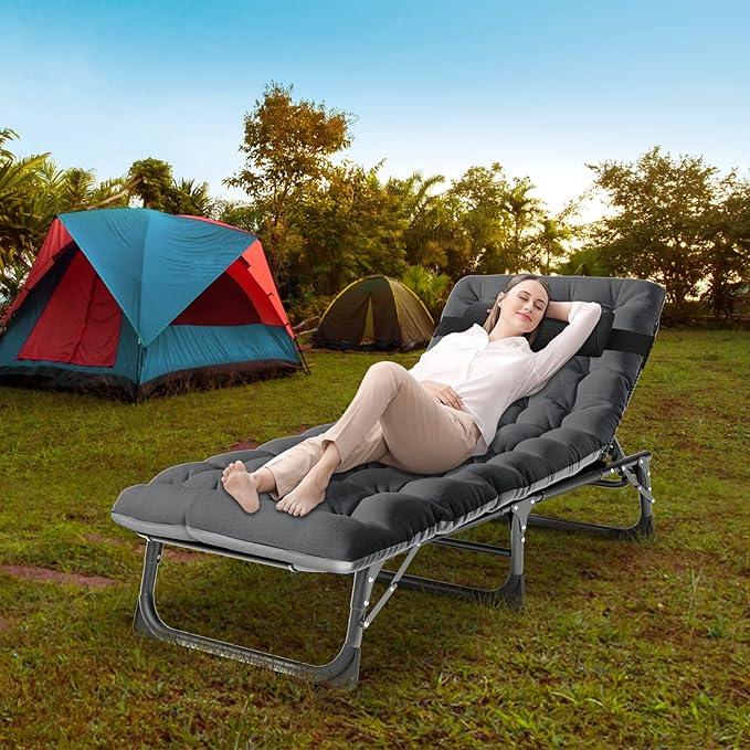 DoCred Folding Lounge Chair with Mattress - Photo 2