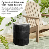 Giltzhome Antique Decorative Garden Stool, 18.5" H Heavy Duty Textured Accent Table, End Side Table - Photo 5