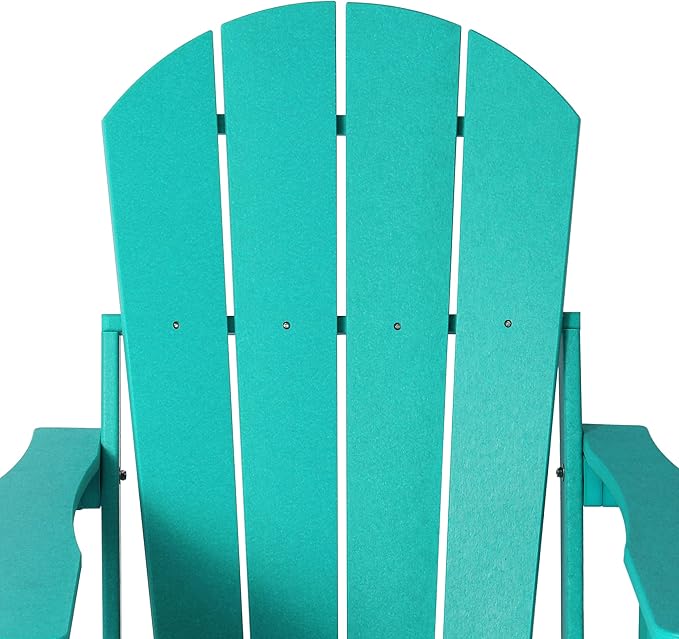 WestinTrends Malibu Folding Adjustable Adirondack Chair with Retractable Ottoman and Cup Holder, Turquoise