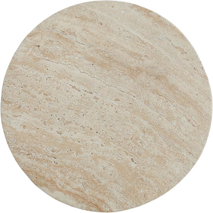 Outdoor Side Table Faux Marble End Table Faux Stone Concrete Side Tables Travertine Small Coffee Tables for Indoor - Photo 6