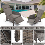 Belord Versatile Outdoor Recliner Chair - Reclining Patio Chair with Adjustable Backrest and Footrest - Photo 5