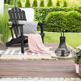 FUNBERRY Folding Adirondack Chairs Set of 2, All Weather HDPE Wood Texture Fire Pit Chairs with Cup Holder for Outdoor - Photo 2