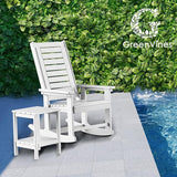 GREENVINES Outdoor Rocking Chair Set | 3-Piece | 2 Rocking Chairs with 1 Side Table | Porch Rocker | HDPE Plastic - Photo 2