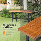 VINGLI Outdoor Bench with Metal Legs Rustic - Photo 4