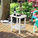 nalone Adirondack Side Table 16.5" Outdoor Side Table HDPE Plastic Double Adirondack End Table Small Table for Patio - Photo 2
