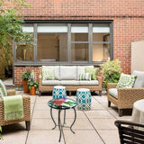 Outdoor Side Table Hummingbird Round Small Patio Accent Table Indoor End Table for Yard, Garden, Living Room - Photo 4