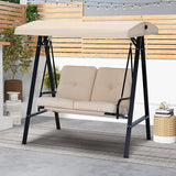 AECOJOY Outdoor Patio Swing Chair for Adults, 2-Seat Porch Swings with Adjustable Canopy - Photo 1