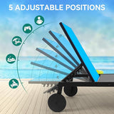 YITAHOME Outdoor Chaise Lounge Chairs Set of 3, Pool Loungers with Side Table, 5-Position Adjustable Backrest - Photo 2