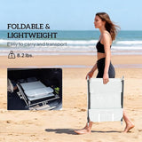 Outsunny Folding Chaise Lounge Chair, Pool Sun Tanning Chair, Outdoor Lounge Chair with Reclining Back - Photo 6