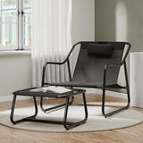 YITAHOME Patio Lounge Chair with Ottoman Set of 2, Oversized Papasan Chair - Photo 2