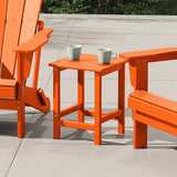 Costaelm Square Outdoor Side Tables, Adirondack Patio Tables for Outside, HDPE Patio End Table Weather Resistant - Photo 1
