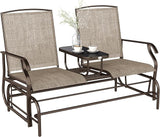 Outsunny Outdoor Glider Bench with Center Table - Photo 1
