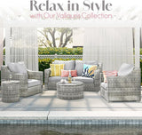 Elle Decor Vallauris Patio Outdoor Furniture Collection, Premium All Weather Wicker, Arm Chair, Gray - Photo 2