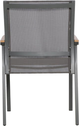 Christopher Knight Home Emma Outdoor Mesh and Aluminum Frame Dining Chair (Set of 2), Gray - Photo 9