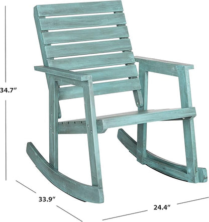 SAFAVIEH Outdoor Collection Alexei Ash Grey Rocking Chair