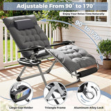 Homall Oversized Zero Gravity Chair, 32In Recliner Lounge Chair with Removable Soft Cushion and Cup Holder - Photo 4
