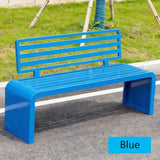 Metal Garden Bench, Outdoor Benches Weatherproof 100/120/150/180 Cm Patio Bench with Backrest - Photo 2