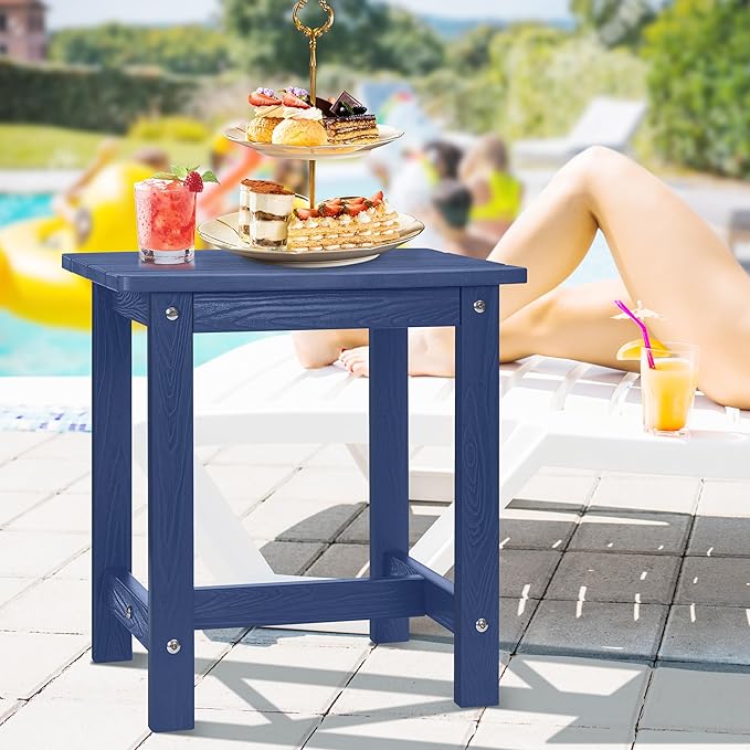 Y&M Outdoor Side Table, HIPS Adirondack Small Single Table, Waterproof Square Outside Table - Photo 2