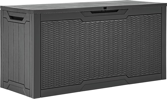 YITAHOME 80 Gallon Outdoor Storage Box, Large Water Resistant Resin Deck Box - Photo 1
