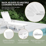 WestinTrends Malibu Poly Reclining Chaise Lounge (Set of 2) White - Photo 6