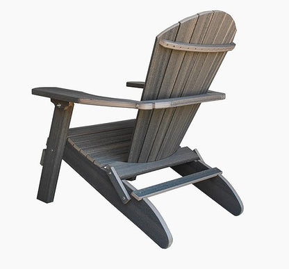 Deluxe Folding Poly Adirondack Folding Chair (Coastal Gray)