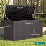 YITAHOME 80 Gallon Outdoor Storage Box, Large Water Resistant Resin Deck Box - Photo 2