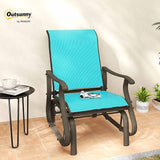 Outsunny Outdoor Glider Chair, Gliders for Outside Patio with Steel Frame and Mesh Fabric for Backyard, Garden - Photo 2