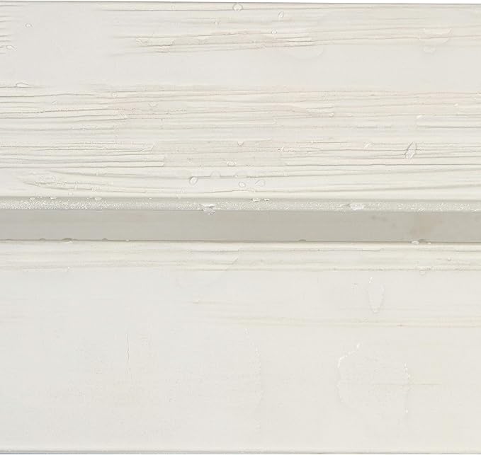 Shine Company Outdoor Wooden Backless Patio Garden Bench, 4 Ft, Eggshell White