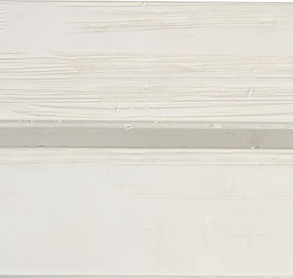 Shine Company Outdoor Wooden Backless Patio Garden Bench, 4 Ft, Eggshell White