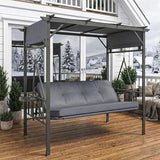 AECOJOY 2-in-1 Convertible Porch Swing Bed 3 Seat - Photo 9