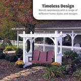 LuxCraft 5' Adirondack Hanging Front Porch Swing with Flip Down Console, Seats Up to 3 - Photo 7