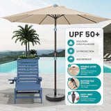 SERWALL Patio Chaise Lounge Chair Set of 2 with 9FT Patio Umbrella, 78'' HDPE Outdoor Lounger - Photo 4