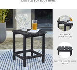Signature Design by Ashley Sundown Treasure Modern Weather Resistant Outdoor End Table, Black - Photo 5