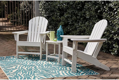 Signature Design by Ashley Sundown Treasure Outdoor Patio HDPE Weather Resistant Adirondack Chair, White