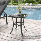 Kurapika Patio Chaise Lounge Set 3 Pieces, Aluminum Outdoor Lounge Chair, Adjustable Backrest - Photo 5