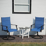 Outdoor Swivel Rocking Chairs Set of 2, High-Back Patio Dining Chairs, All-Weather Rotating Lounge Chairs for Garden - Photo 2