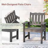 Stoog 6 Pieces Outdoor Patio Dining Set, All-Weather Dining Table and Chairs Set with Bench for 6 People - Photo 9