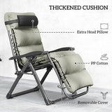 Outsunny Zero Gravity Chairs Set of 2, Reclining Folding Zero Gravity Lounge Chair - Photo 6