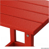 Polywood Long Island 18" Side Table, Sunset Red - Photo 6