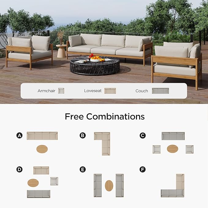 Acanva Modern Outdoor Patio Furniture Set - Photo 7