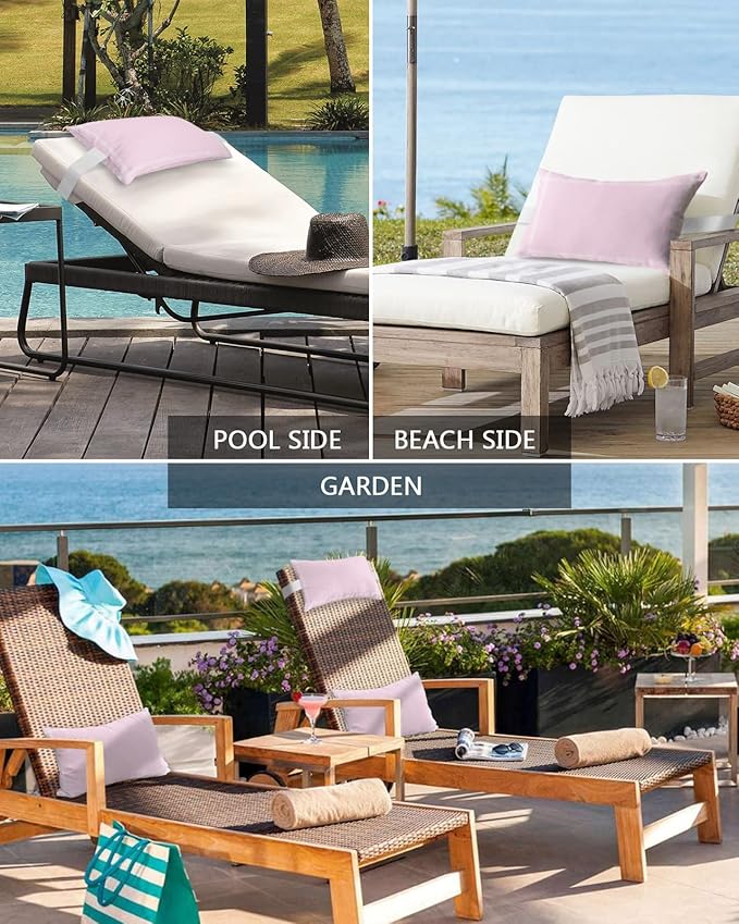 T&H XHome Outdoor Pillow for Chaise Lounge Chair - Photo 6