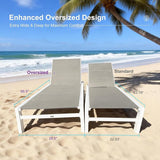 PURPLE LEAF Outdoor Oversized Chaise Lounge Set for Tall & Strong Individuals Adjustable Recliner Extra Wide Lounge - Photo 3