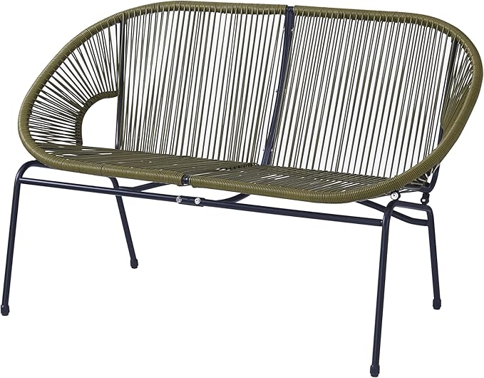 GDFStudio Patio Loveseat All-Weather Rattan 2 Seater Sofa Outdoor Patio Furniture Set for Balcony Poolside Backyard - Photo 5