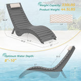 Pool Lounge Chairs - Anti-Floating HDPS Design for Pools & Backyard Sun Decks - Photo 2