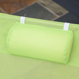 Outsunny Folding Chaise Lounge Pool Chairs, Outdoor Sun Tanning Chairs with Pillow, Reclining Back - Photo 10