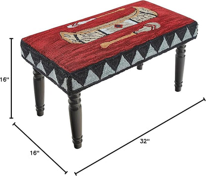 Park Designs Wilderness Canoe Hooked Bench