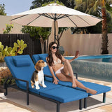 Patio Chaise Lounge – Adjustable Outdoor Lounge Chairs with Cushions & Headrest – All-Weather Rattan Reclining Lounge - Photo 3