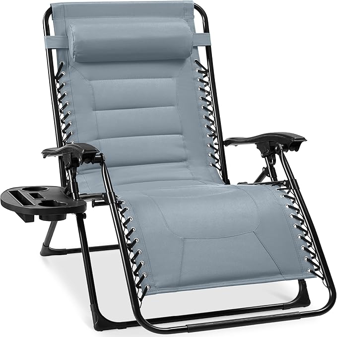 Best Choice Products Oversized Padded Zero Gravity Chair, Folding Outdoor Patio Recliner - Photo 1